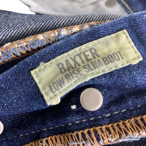 Abercrombie & Fitch Mens Jeans Size 36 X 32 Baxter Low Rise Slim Boot Button Fly - Picture 7 of 9